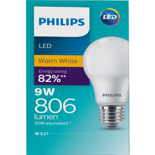 Philips LED Warm White 9W 806Lumen Screw Bulb