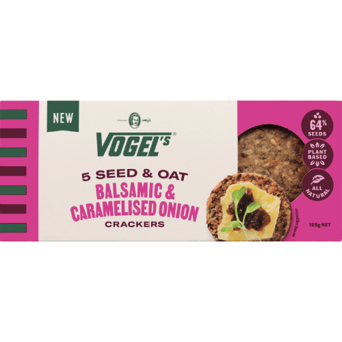 Vogel's 5 Seed & Oat Balsamic & Caramelised Onion Crackers