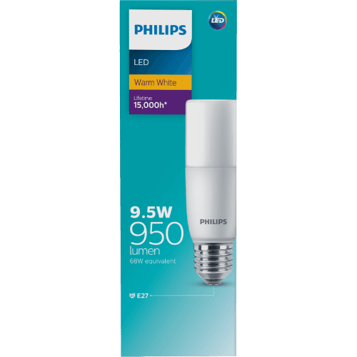 Philips LED Warm White 9.5W 950 Lumen Screw Stick Bulb