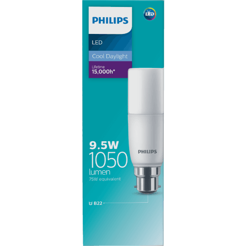 Philips LED Cool Daylight 9.5W 1050 Lumen Bayonet Stick Bulb