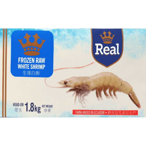 Real Raw Whole Vannamei Prawns 40/50