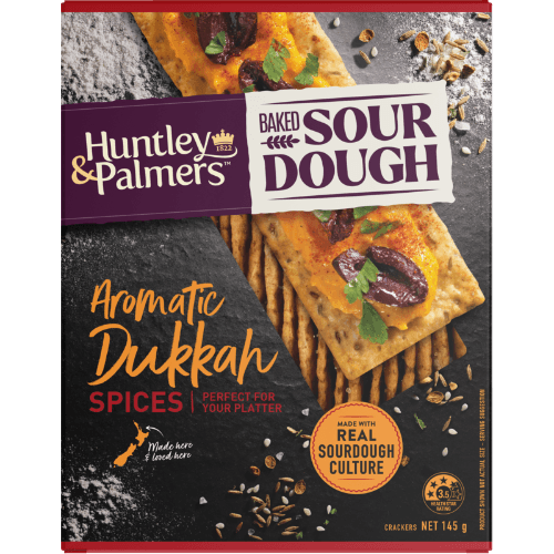 Huntley & Palmers Aromatic Dukkah Spices Baked Sour Dough Crackers