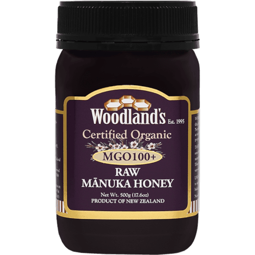 Woodlands Farm Certified Organic Active Mg100+ Raw Manuka Honey