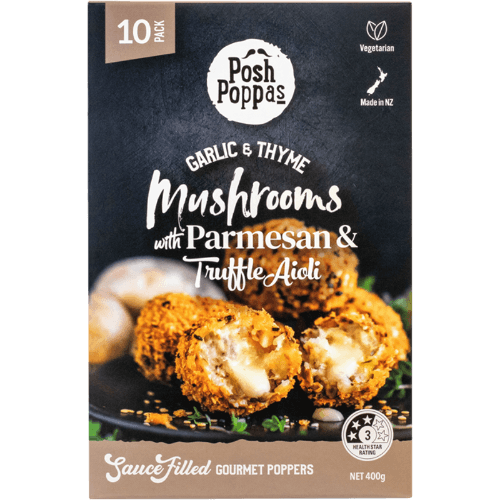 Posh Poppas Vege Bites Mushroom & Truffle Aioli 400 g