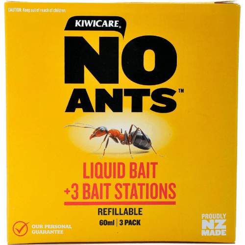 Kiwicare No Ants Liquid Bait + 3 Bait Stations