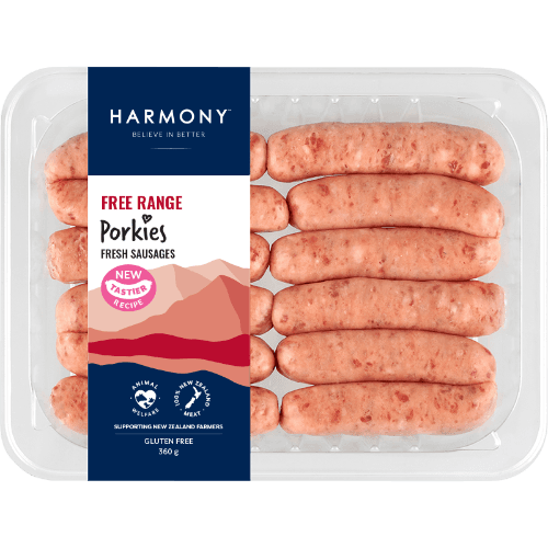 Harmony Free Range Porkies Sausages