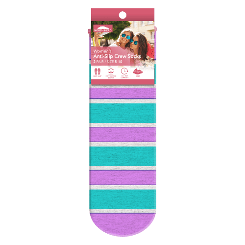 North Head Women's Anti-Slip Crew Sock Socks Size 5-10