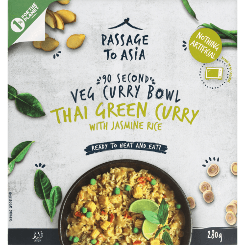 Passage Foods Veg Curry Bowl Thai Green Curry Rice