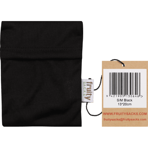 Fruity Sacks Small-Medium Black Reusable Face Mask