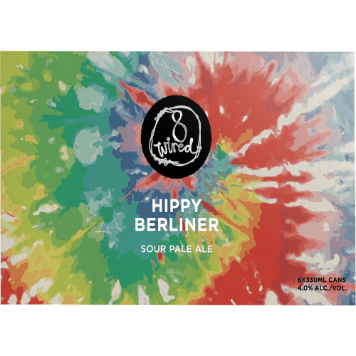8 Wired Hippy Berliner Sour Pale Ale Cans 6 × 330 mL