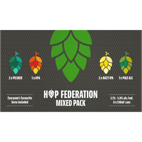 Hop Federation Mixed Pack Cans 6 × 330 mL