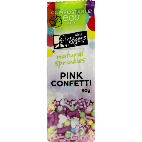 Mrs Rogers Natural Pink Confetti Sprinkles