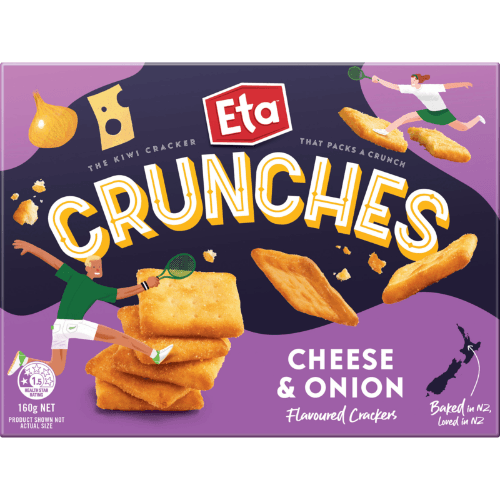 Eta Crunches Cheese & Onion Flavoured Crackers