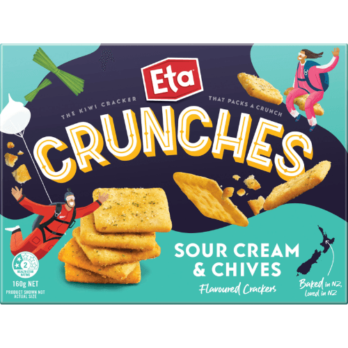Eta Crunches Sour Cream & Chives Flavoured Crackers