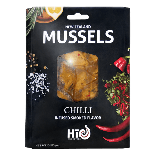 Hi Infused Chilli Infused Smoked Flavour New Zealand Mussels 150 g