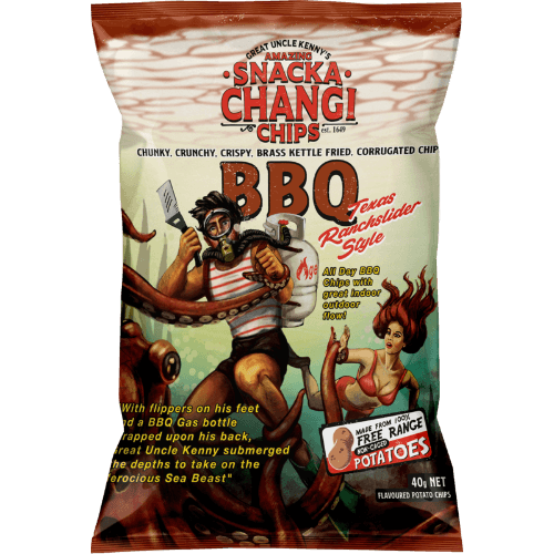 Snacka Changi Chips Kettle Fried BBQ Potato Chips