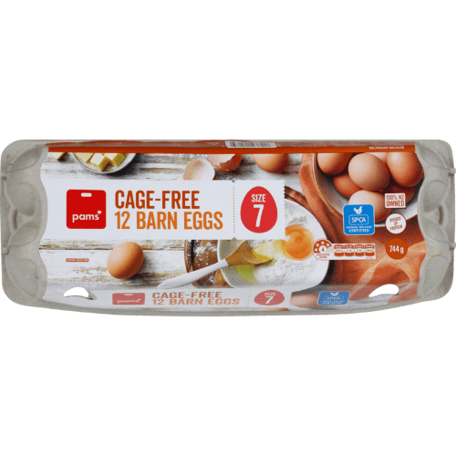 Pams Cage-Free Size 7 Barn Eggs