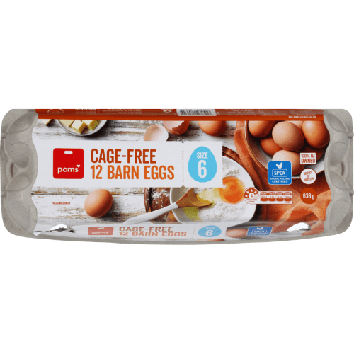 Pams Cage-Free Size 6 Barn Eggs
