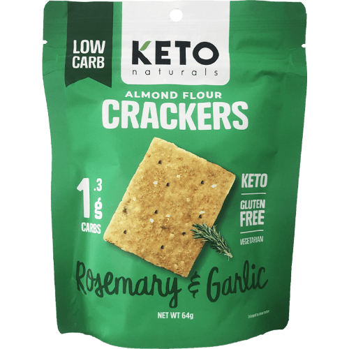 Keto Naturals Rosemary & Garlic Almond Flour Crackers