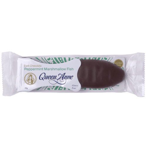 Queen Anne Dark Chocolate Peppermint Marshmallow Fish