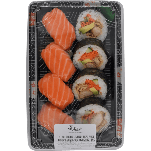 Aiko Jumbo Teriyaki Chicken & Salmon Avocado Sushi