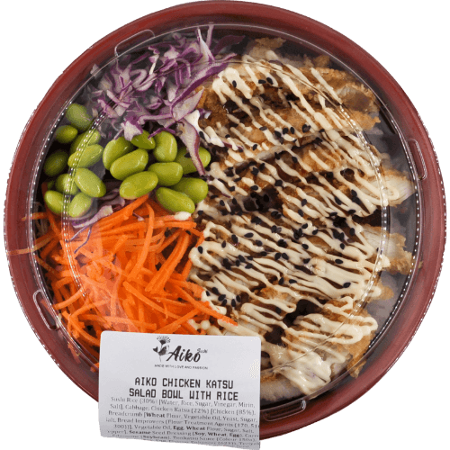 Aiko Chicken Katsu Salad Bowl With Rice