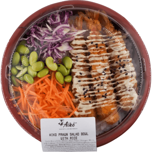 Aiko Tempura Prawn Salad Bowl With Rice