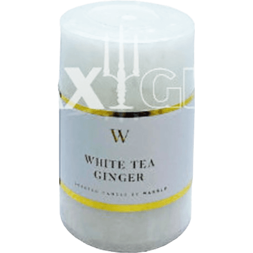 Waxglo "W" Scented White Tea & Ginger 50x75mm Cylinder Candle