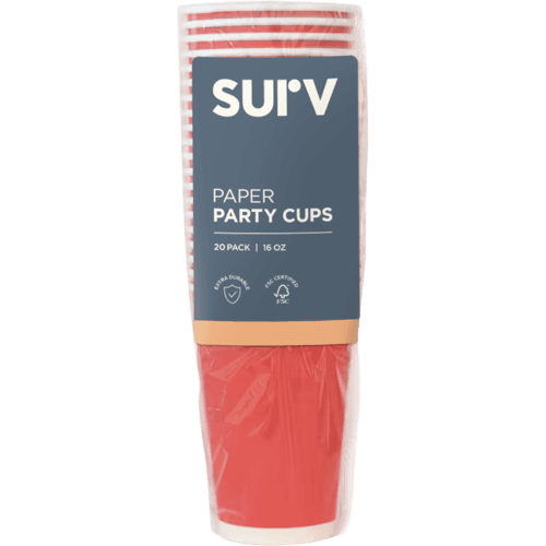 Surv Paper 16oz Party Cups