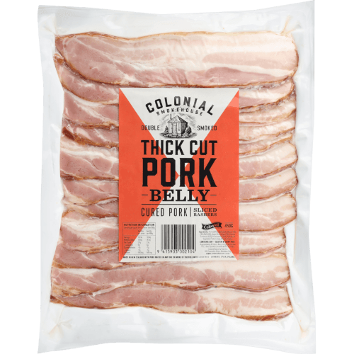 Colonial Smokehouse Thick Cut Bacon Pork Belly