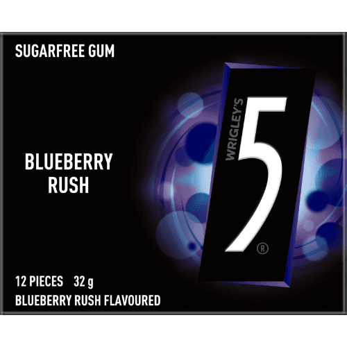 5 Gum Blueberry Sugar Free Chewing Gum