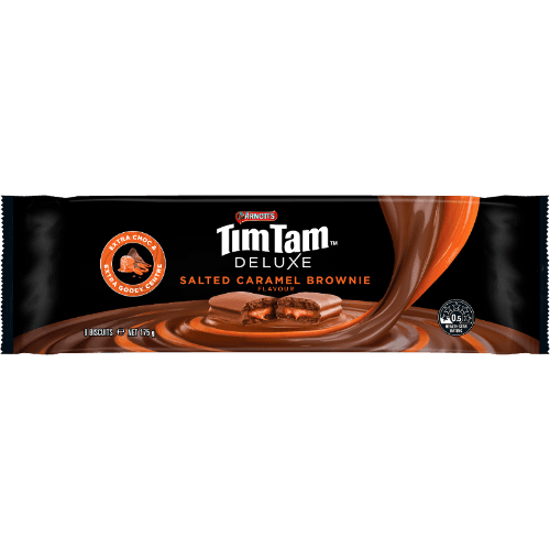 Arnott's Tim Tam Deluxe Salted Caramel Brownie Chocolate Biscuits