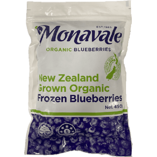 Monavale Organic Frozen Blueberries 450 g