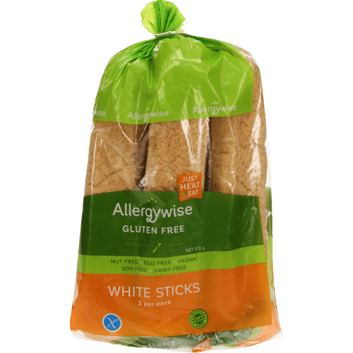 Allergywise White Sticks Bread Gluten Free