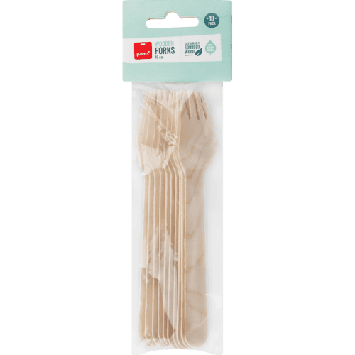 Pams Wooden Forks 10 pack