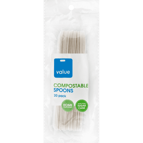 Value Sugarcane Compostable Spoons