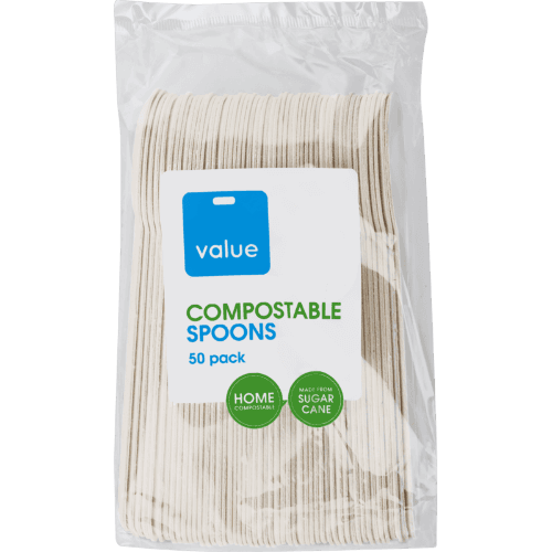 Value Sugarcane Compostable Spoons
