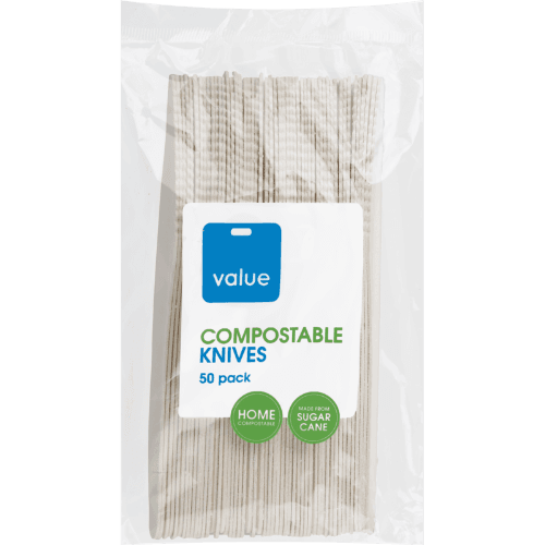 Value Sugarcane Compostable Knives