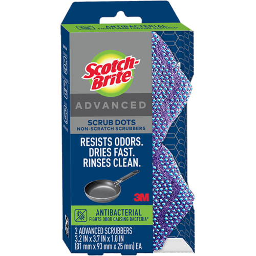 Scotch Brite Advanced Scrub Dots Antibacterial 2 pack