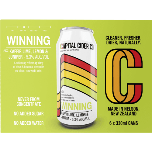 Capital Cider Co. Winning Cider 5% Cans 6 × 330 mL