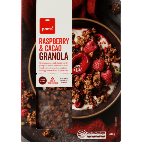 Pams Raspberry & Cacao Granola