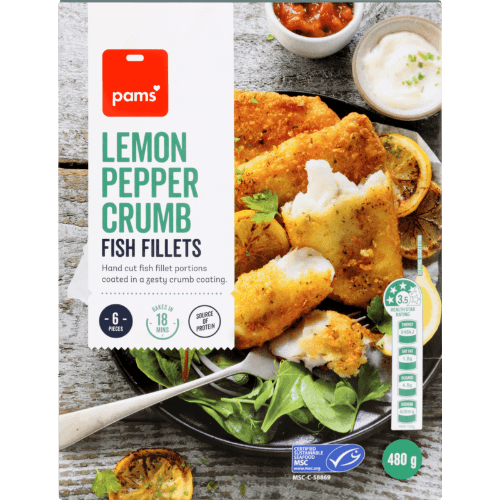 Pams Lemon Pepper Crumb Fish Fillets