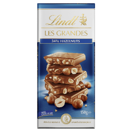 Lindt Les Grandes Hazelnut Milk Chocolate Block