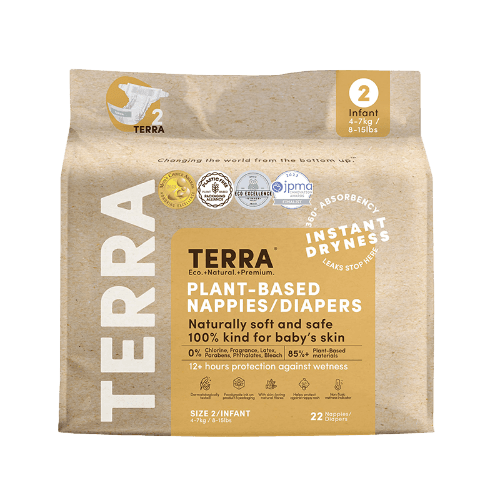 Terra Plant-Based Nappies 4-7kg Infant