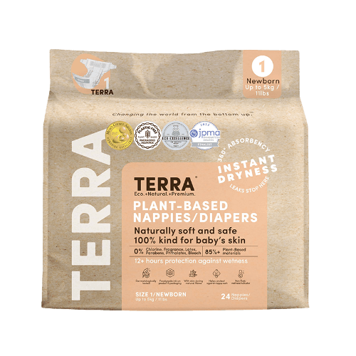 Terra Plant-Based Nappies 4-7kg Newborn