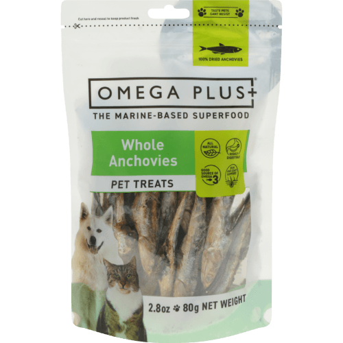 Omega Plus Whole Anchovies Pet Treats 80 g