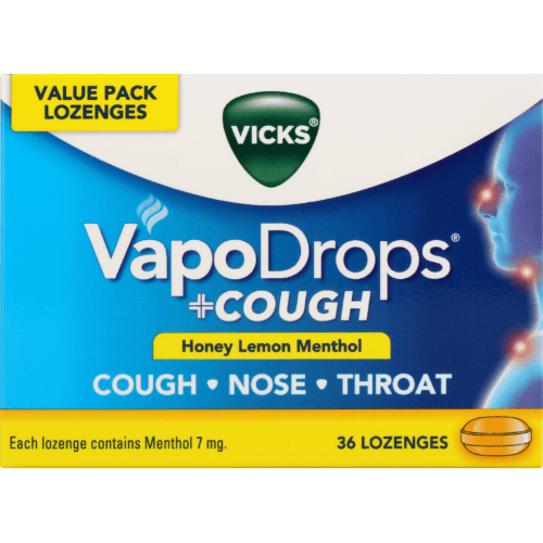 Vicks VapoDrops Honey Lemon Menthol Lozenges