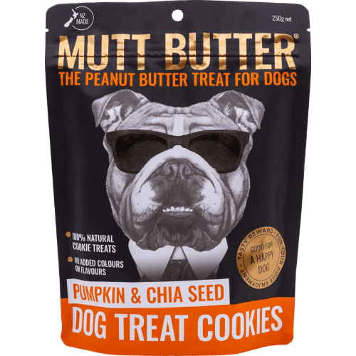 Mutt Butter Peanut Butter Pumpkin & Chia Seed Dog Treat Cookies