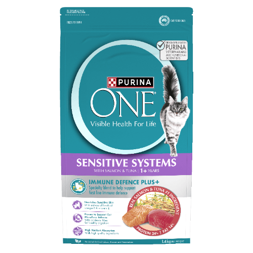 Purina ONE Adult Sensitive Systems Salmon & Tuna Dry Cat Food