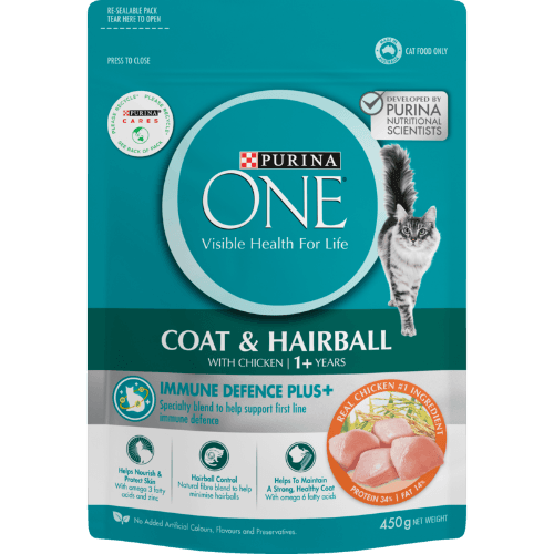 Purina ONE Coat & Hairball 1+ Years With Chicken Dry Cat Food